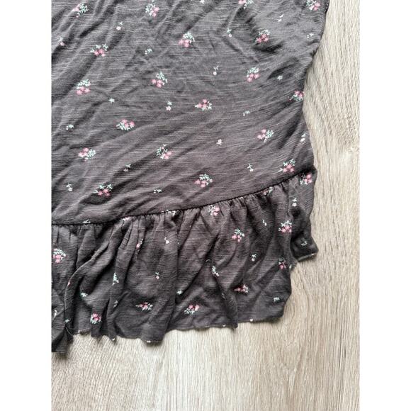 Lucky Brand Women's Peplum Floral Printed Top, Size Medium, Brown NWT - Picture 8 of 8